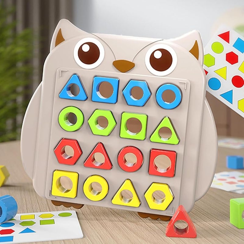 لعبة لوح تعليمي مطابقة الأشكال الخشبية للأطفال في مرحلة ما قبل المدرسة - Image 2